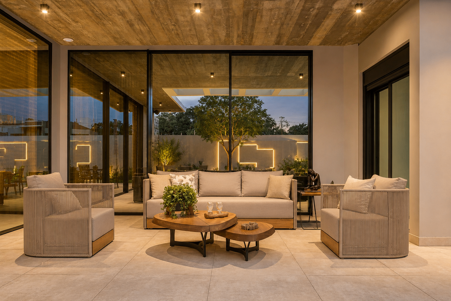 Lounge externo · Sofá e Poltronas